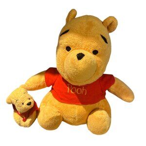 DISNEY Winnie the Pooh Plush Bear & Mini Pooh Bear with Magnet Hands & Feet